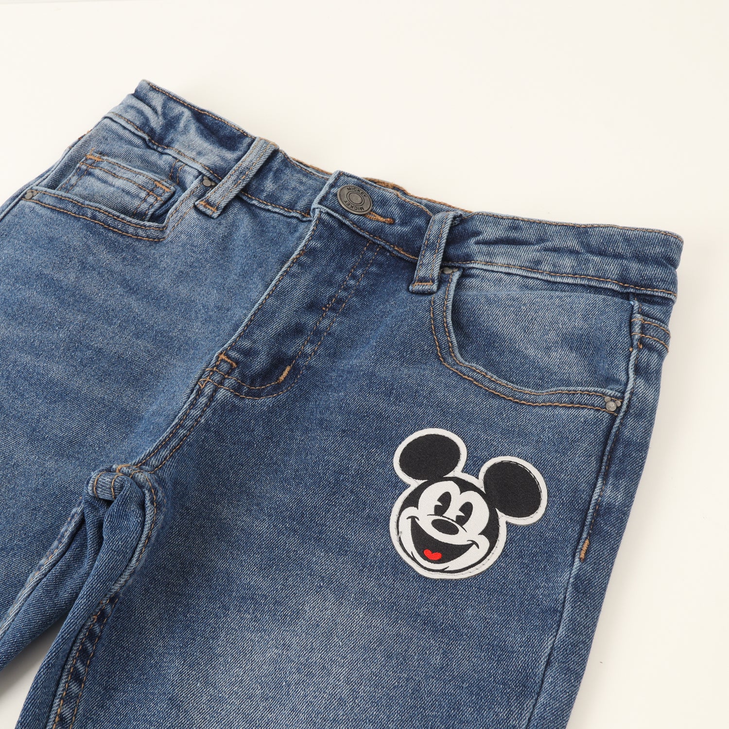 Jeans Niño Mickey Logo Azul Disney