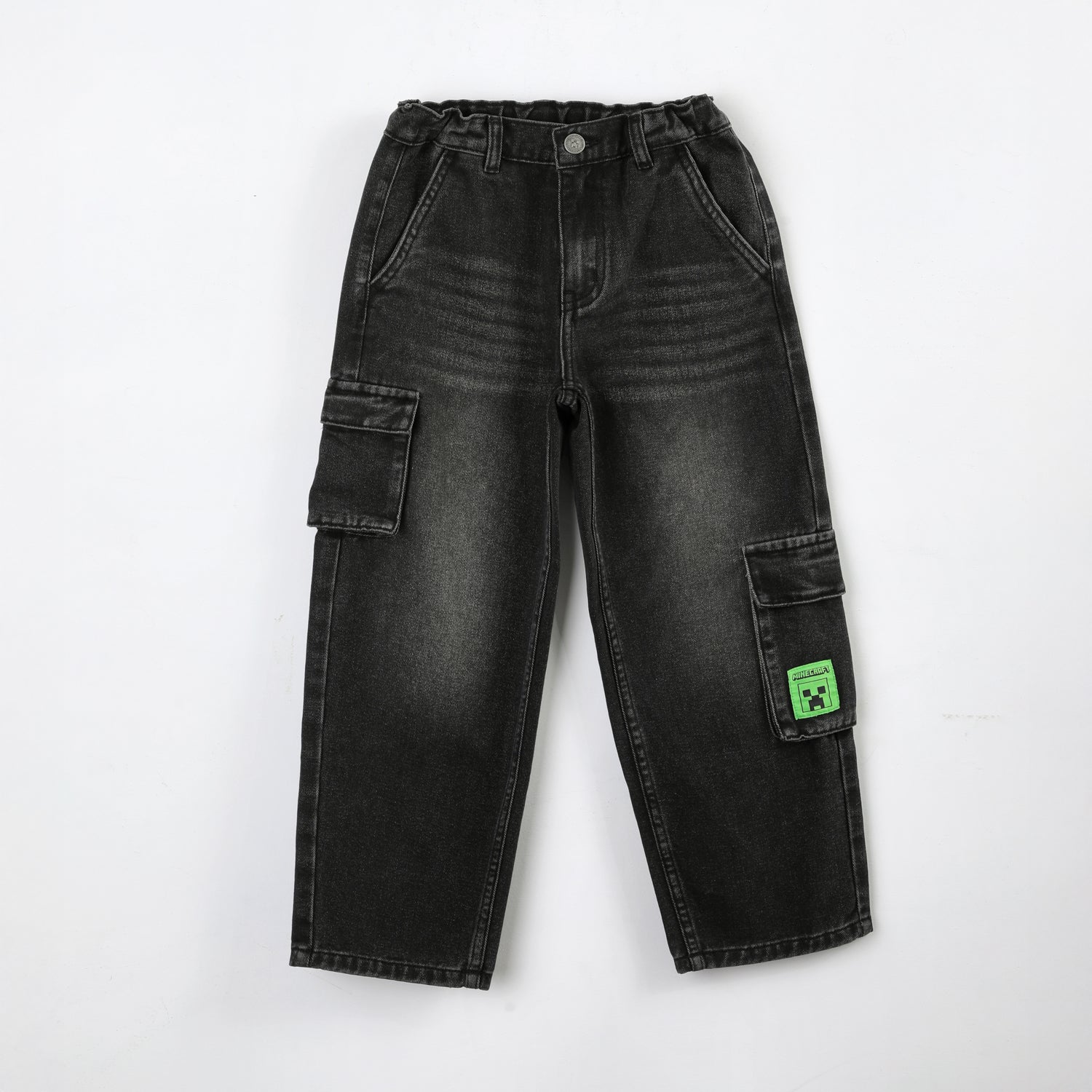 Jeans Niño Cargo Negro Minecraft