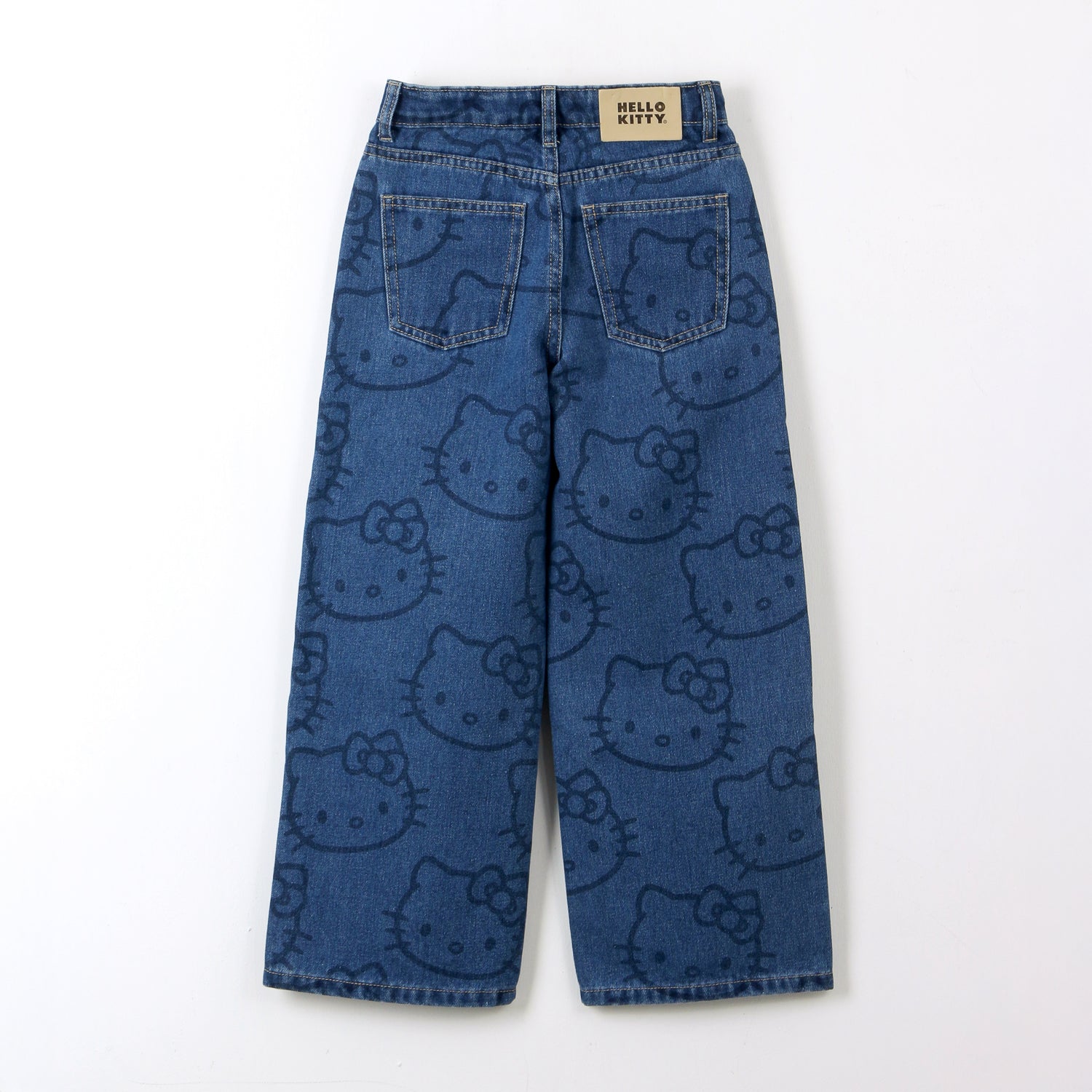 Jeans Niña Caras Azul Hello Kitty