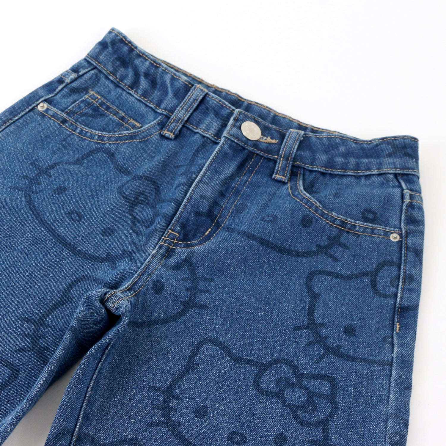 Jeans Niña Caras Azul Hello Kitty