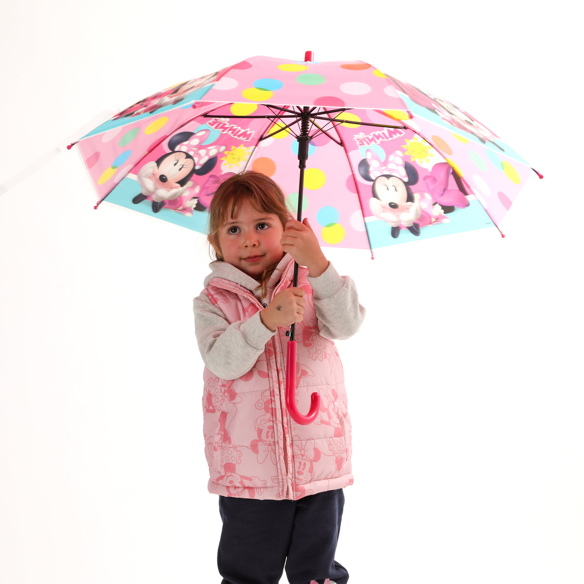 Paraguas Infantil Rosado Minnie Mouse Disney