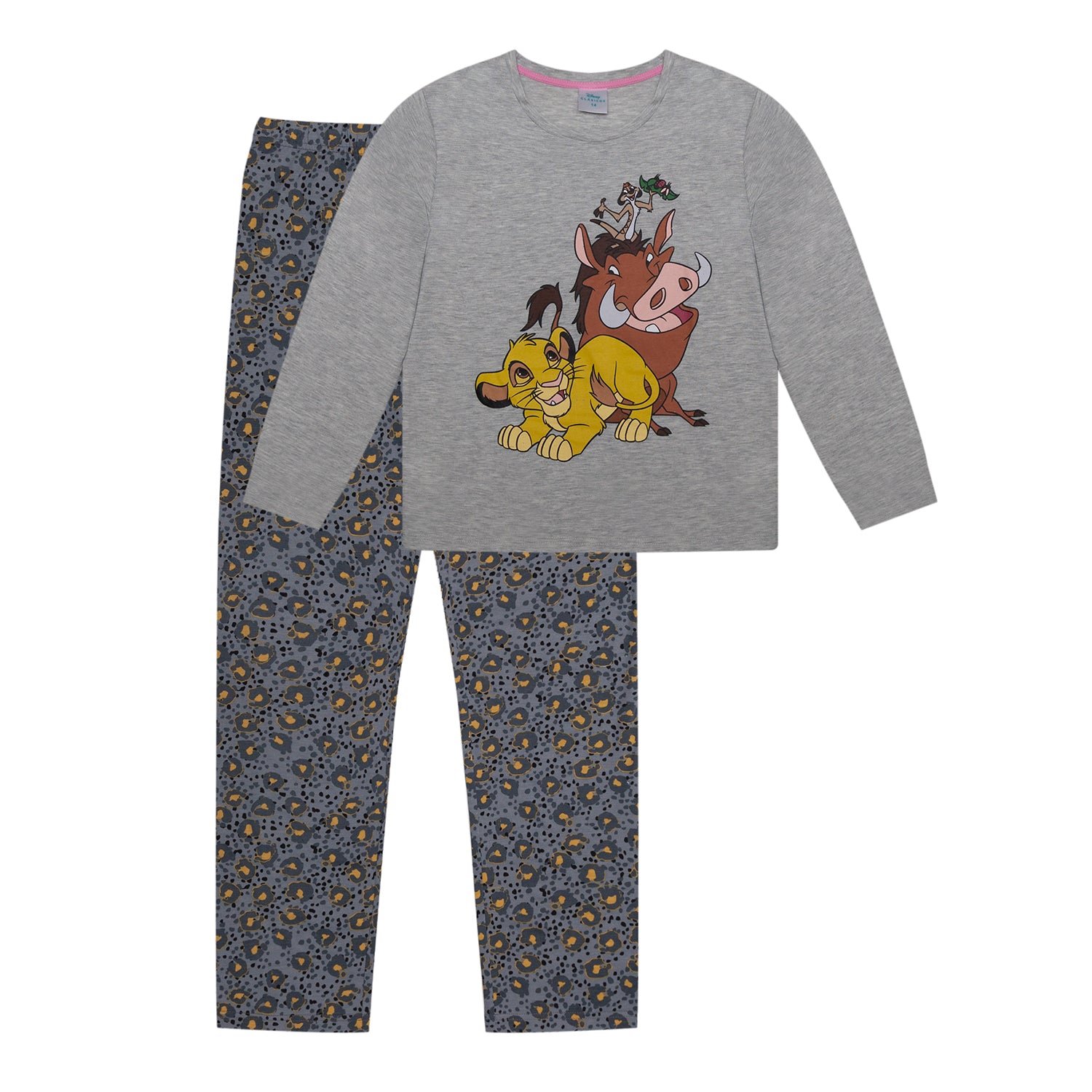 Pijama Niña Rey León Amigos Gris Disney