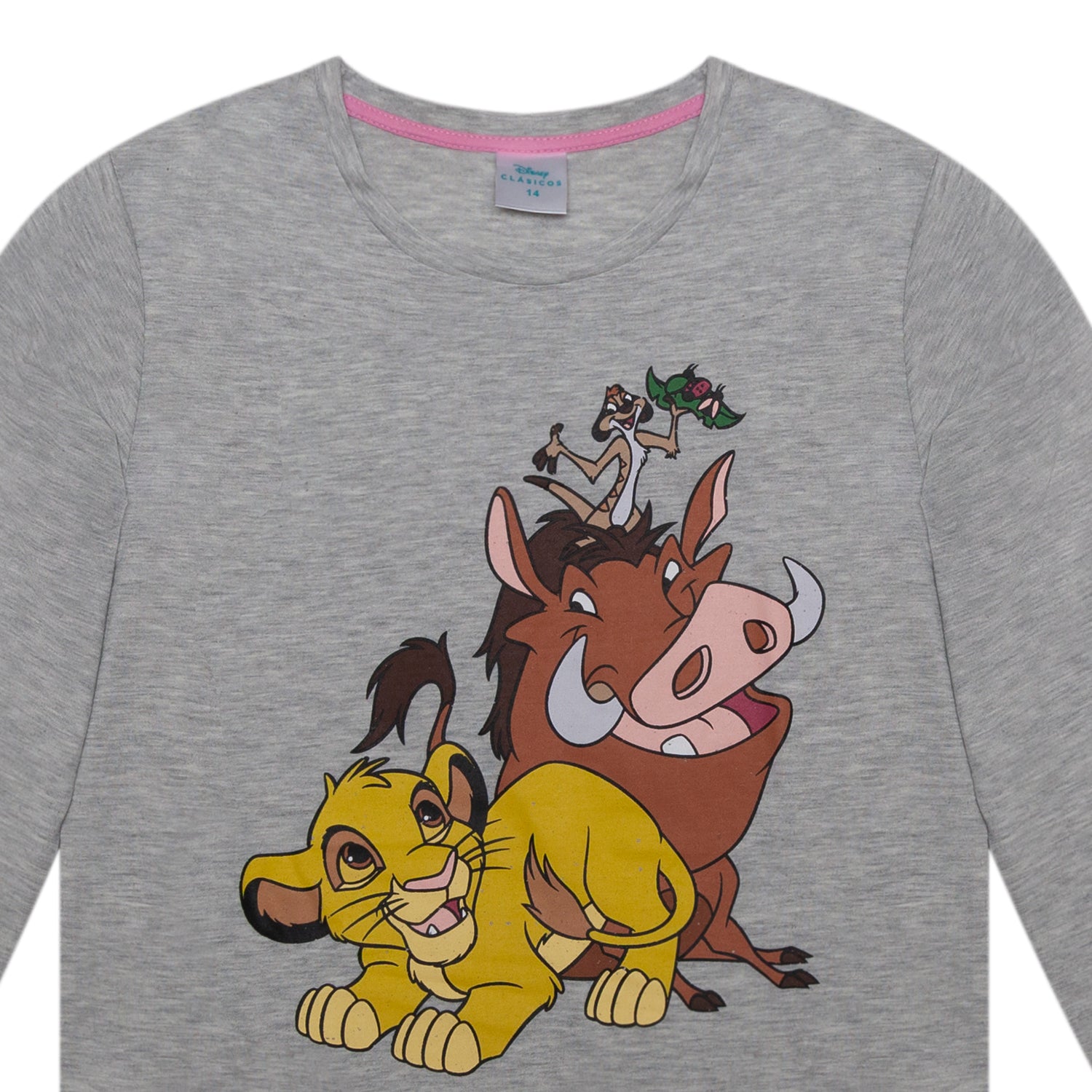 Pijama Niña Rey León Amigos Gris Disney