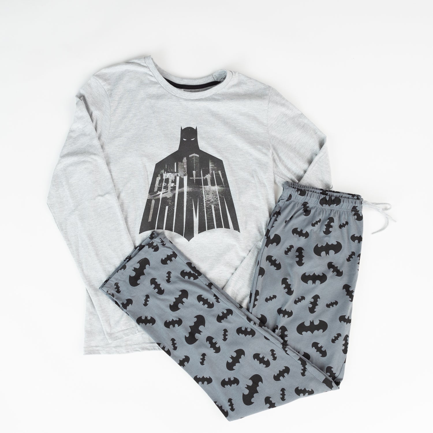 Pijama Hombre Batman Torso Gris DC Comics