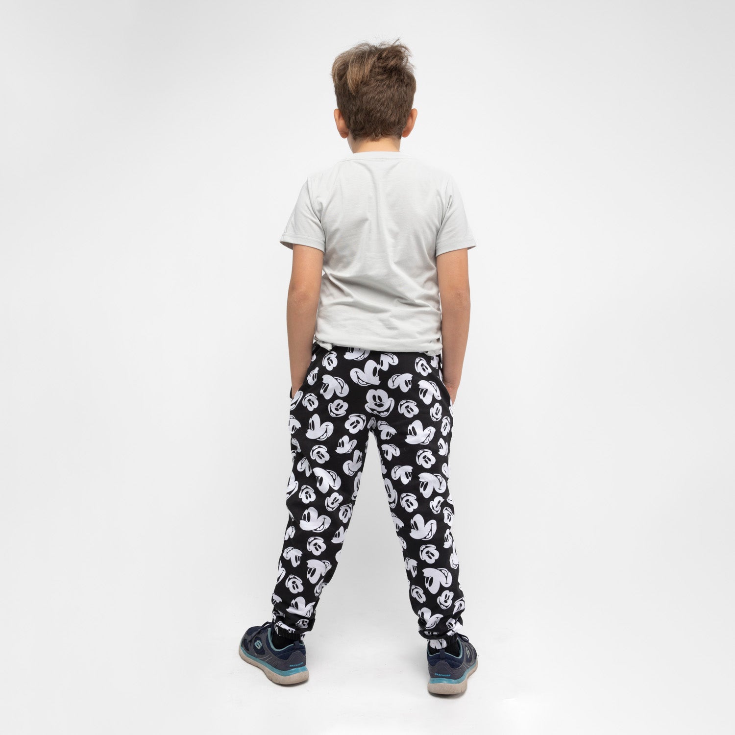 Pantalon de Buzo Niño Full Print Mickey Gris Disney