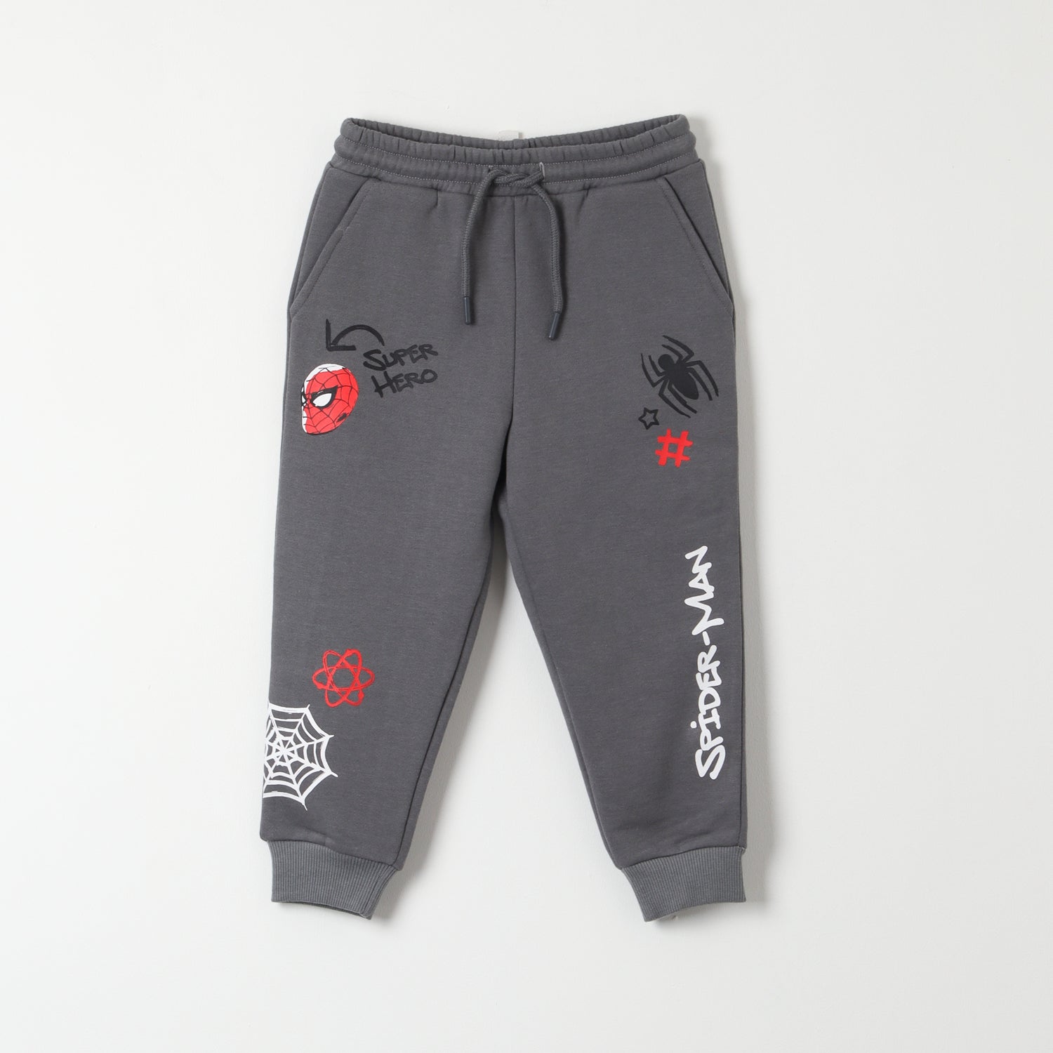 Pantalon De Buzo Niño Spiderman Super Hero Gris Marvel