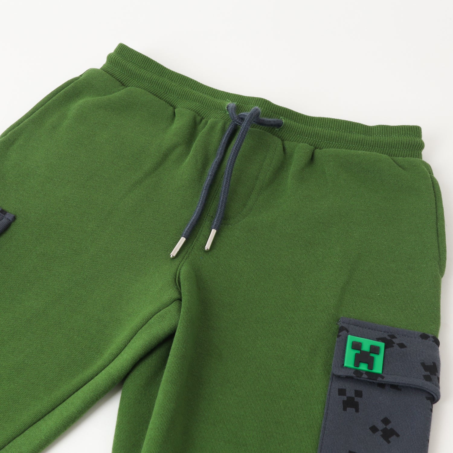 Pantalon De Buzo Niño Bolsillos Verde Minecraft