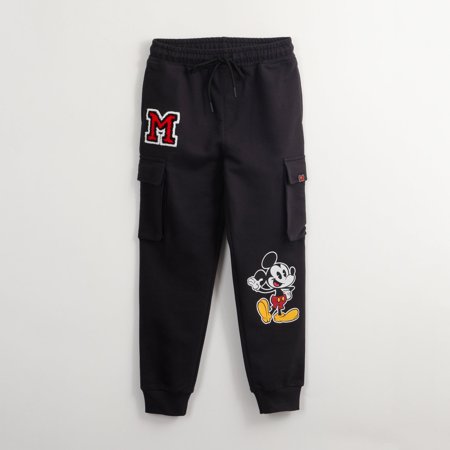 Pantalon Cargo De Buzo Niño Mickey M Negro Disney