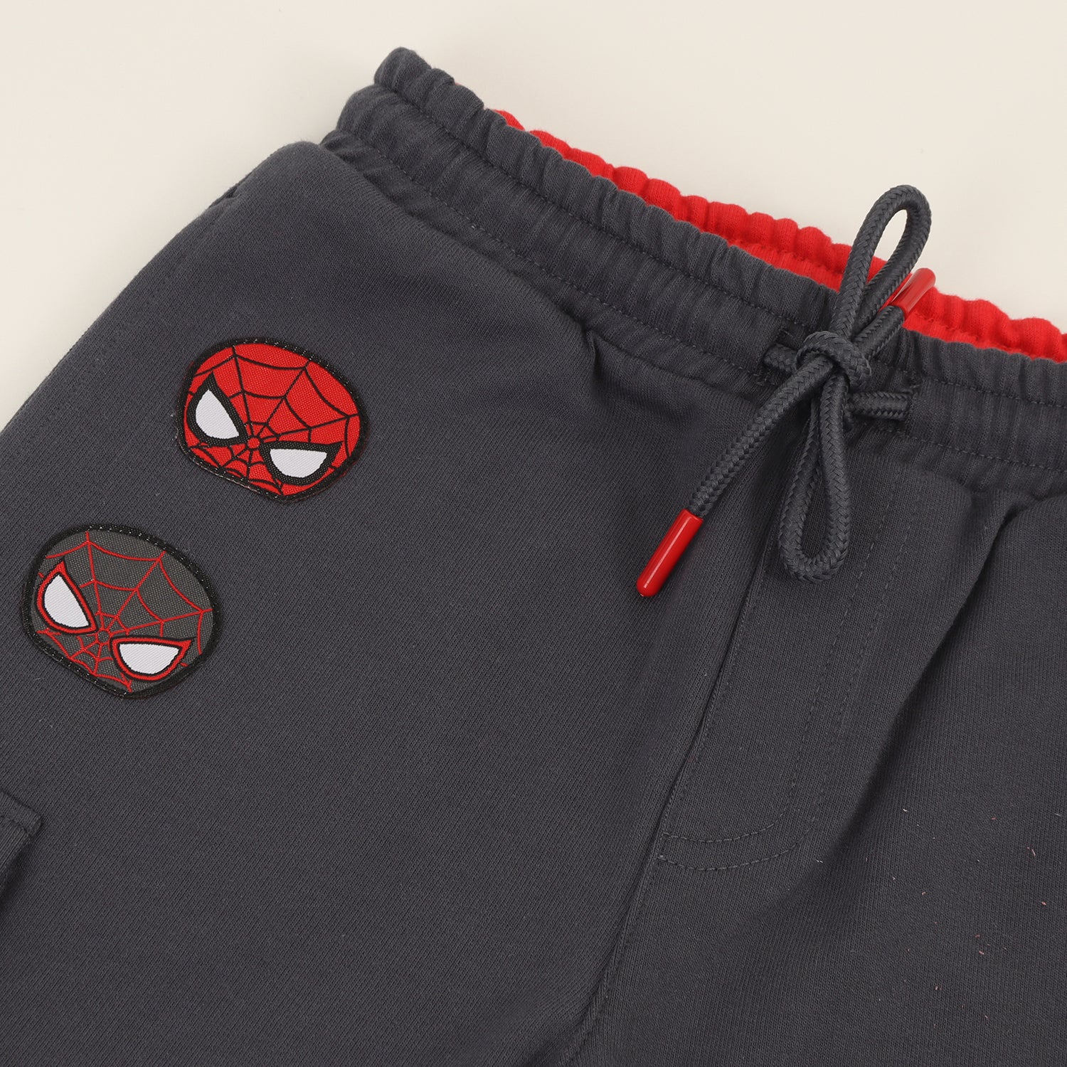 Pantalon Cargo De Buzo Niño Spiderman Web Gris Marvel