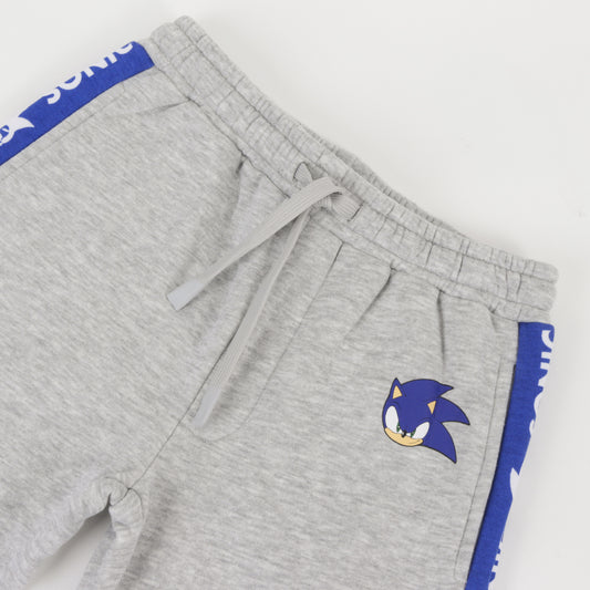 Pantalón de Buzo Niño Banda Lateral Gris Sonic - Pantalones Chile | The Brands Club cl