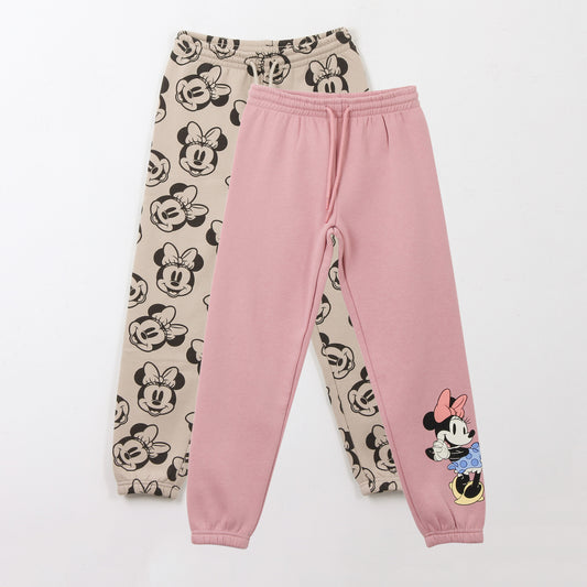 Bipack Pantalón de Buzo Niña Full Print Minnie Rosado Disney - Pantalones Chile | The Brands Club cl