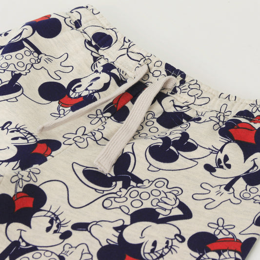 Pantalón de Buzo Niña Palazzo Full Print Minnie Beige Disney - Pantalones Chile | The Brands Club cl