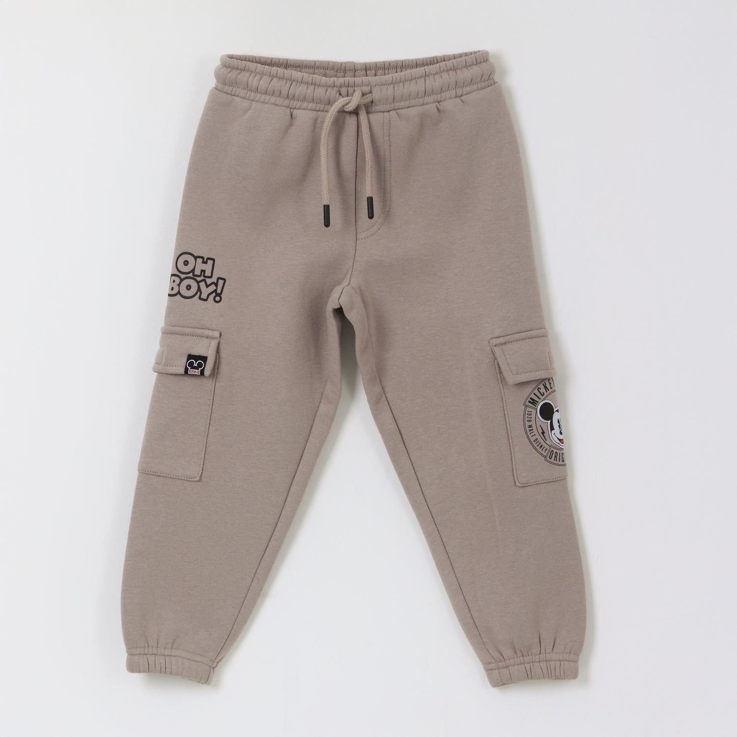 Pantalón de Buzo Niño Bolsillos Laterales Mickey Café Disney - Pantalones Chile | The Brands Club cl