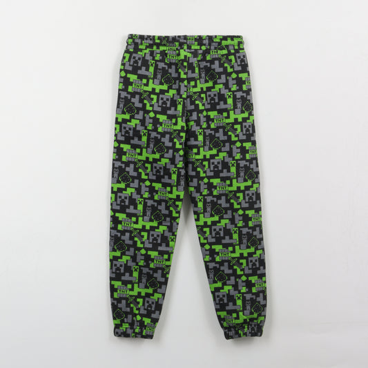 Pantalón de Buzo Niño Full Print Negro Minecraft - Pantalones Chile | The Brands Club cl