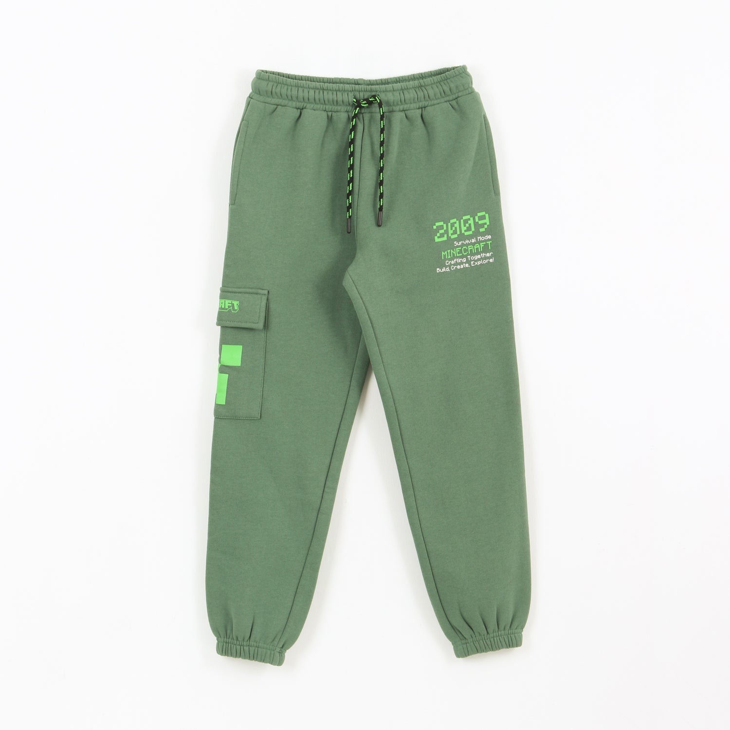 Pantalón de Buzo Niño Cargo Verde Minecraft - Pantalones Chile | The Brands Club cl