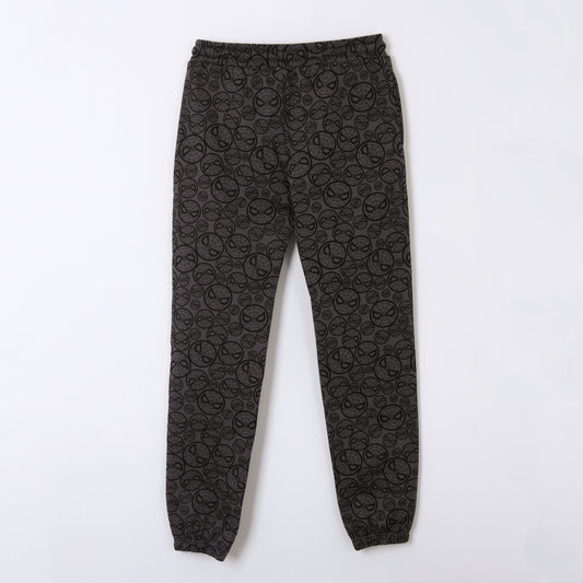Pantalón de Buzo Niño Full Print Caras Spiderman Gris Marvel - Pantalones Chile | The Brands Club cl