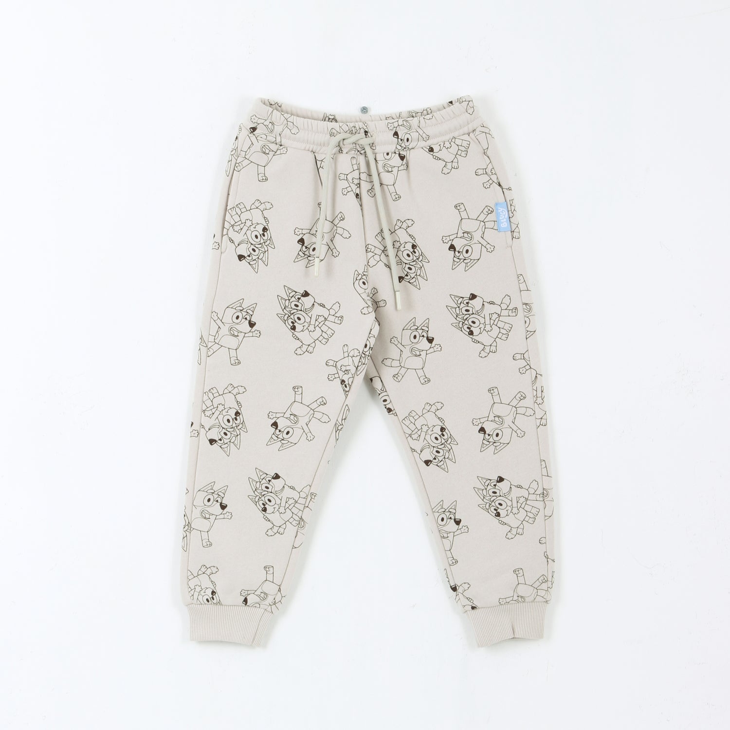 Pantalón de Buzo Niño Full Print Lineal Beige Bluey - Pantalones Chile | The Brands Club cl
