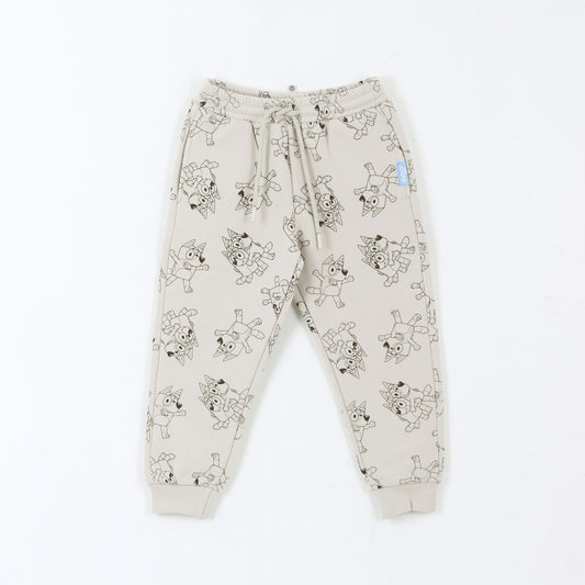 Pantalón de Buzo Niño Full Print Lineal Beige Bluey - Pantalones Chile | The Brands Club cl