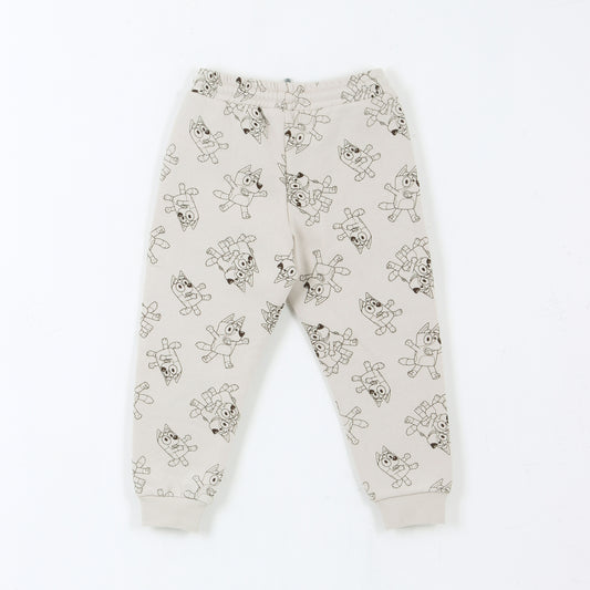 Pantalón de Buzo Niño Full Print Lineal Beige Bluey - Pantalones Chile | The Brands Club cl