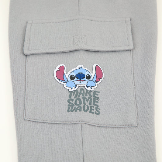Pantalón de Buzo Niña Cargo Lilo & Stitch Gris Disney - Pantalones Chile | The Brands Club cl