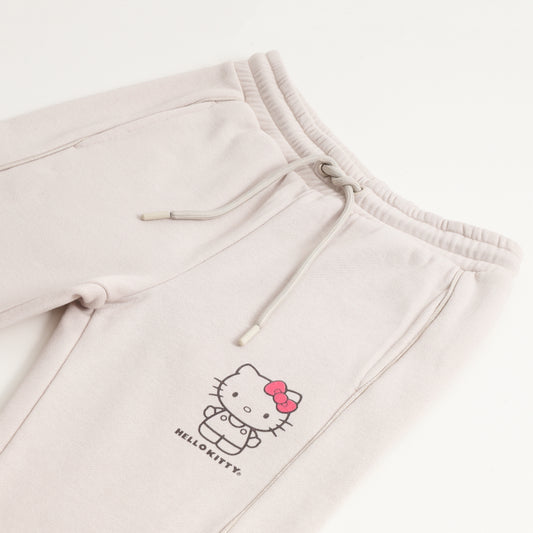 Pantalón de Buzo Niña Logo Beige Hello Kitty - Pantalones Chile | The Brands Club cl