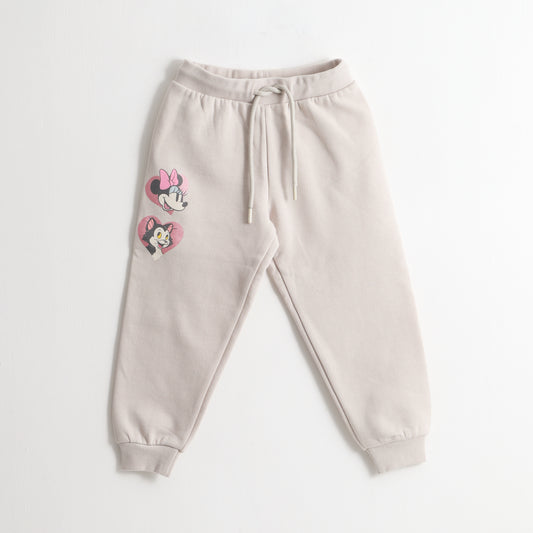 Pantalón de Buzo Niña Minnie & Cat Beige Disney - Pantalones Chile | The Brands Club cl