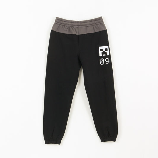 Pantalón de Buzo Niño Banda Lateral Negro Minecraft - Pantalones Chile | The Brands Club cl