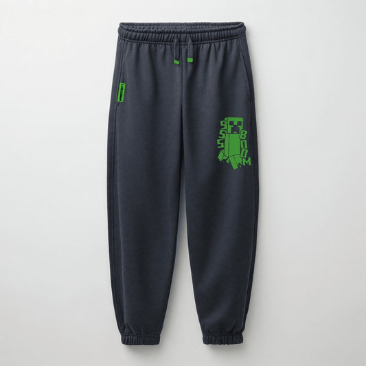 Pantalón de Buzo Niño Minecraft Estampado Negro - Pantalones Chile | The Brands Club cl
