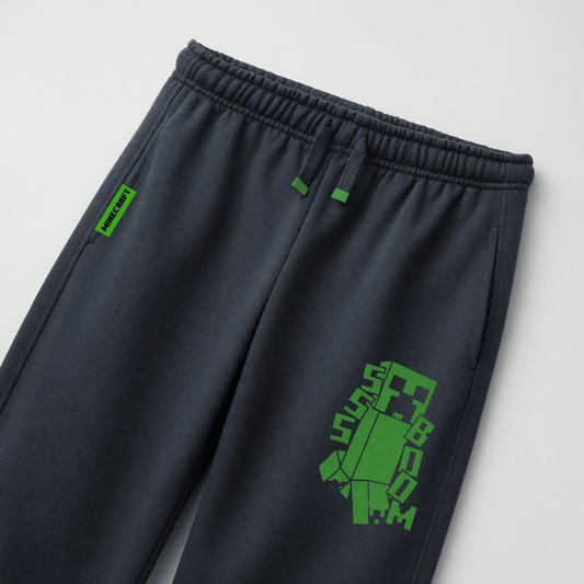 Pantalón de Buzo Niño Minecraft Estampado Negro - Pantalones Chile | The Brands Club cl