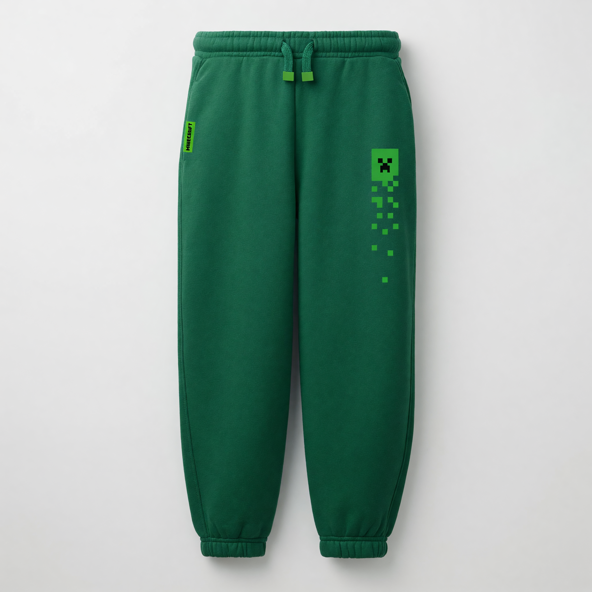 Pantalón de Buzo Niño Minecraft Creeper Verde