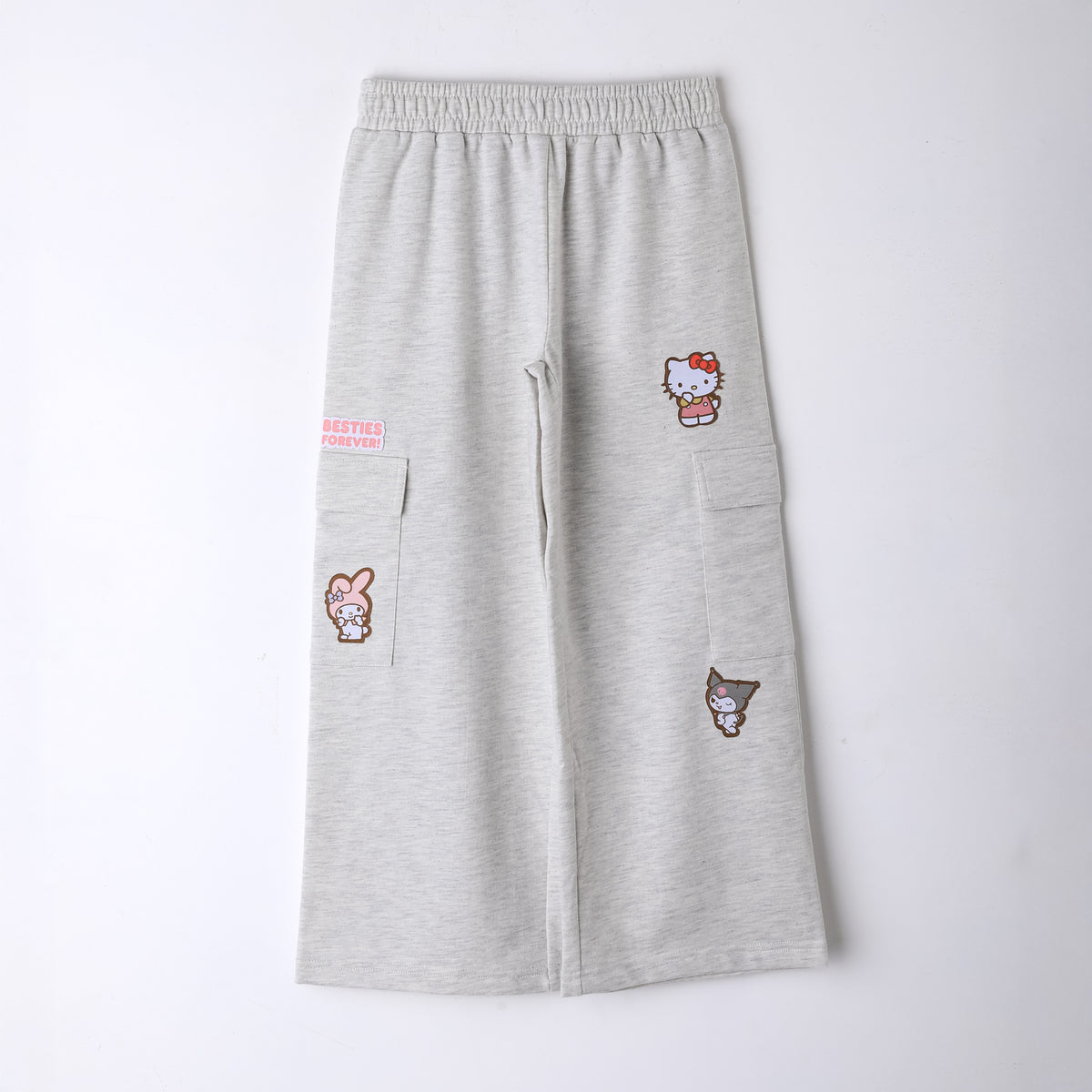 Pantalón de Buzo Niña Hello Kitty Cargo Gris - Pantalones Chile | The Brands Club cl