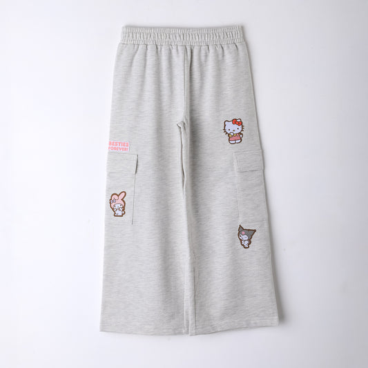 Pantalón de Buzo Niña Hello Kitty Cargo Gris - Pantalones Chile | The Brands Club cl