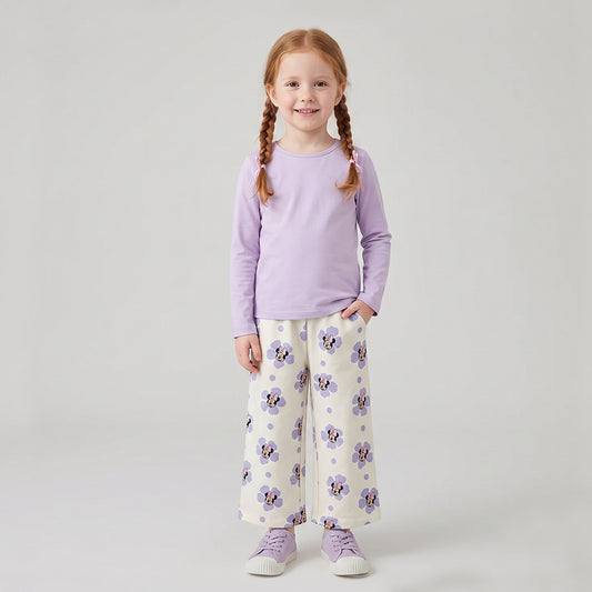 Pantalón de Buzo Niña Minnie Disney Full Print Beige - Pantalones Chile | The Brands Club cl