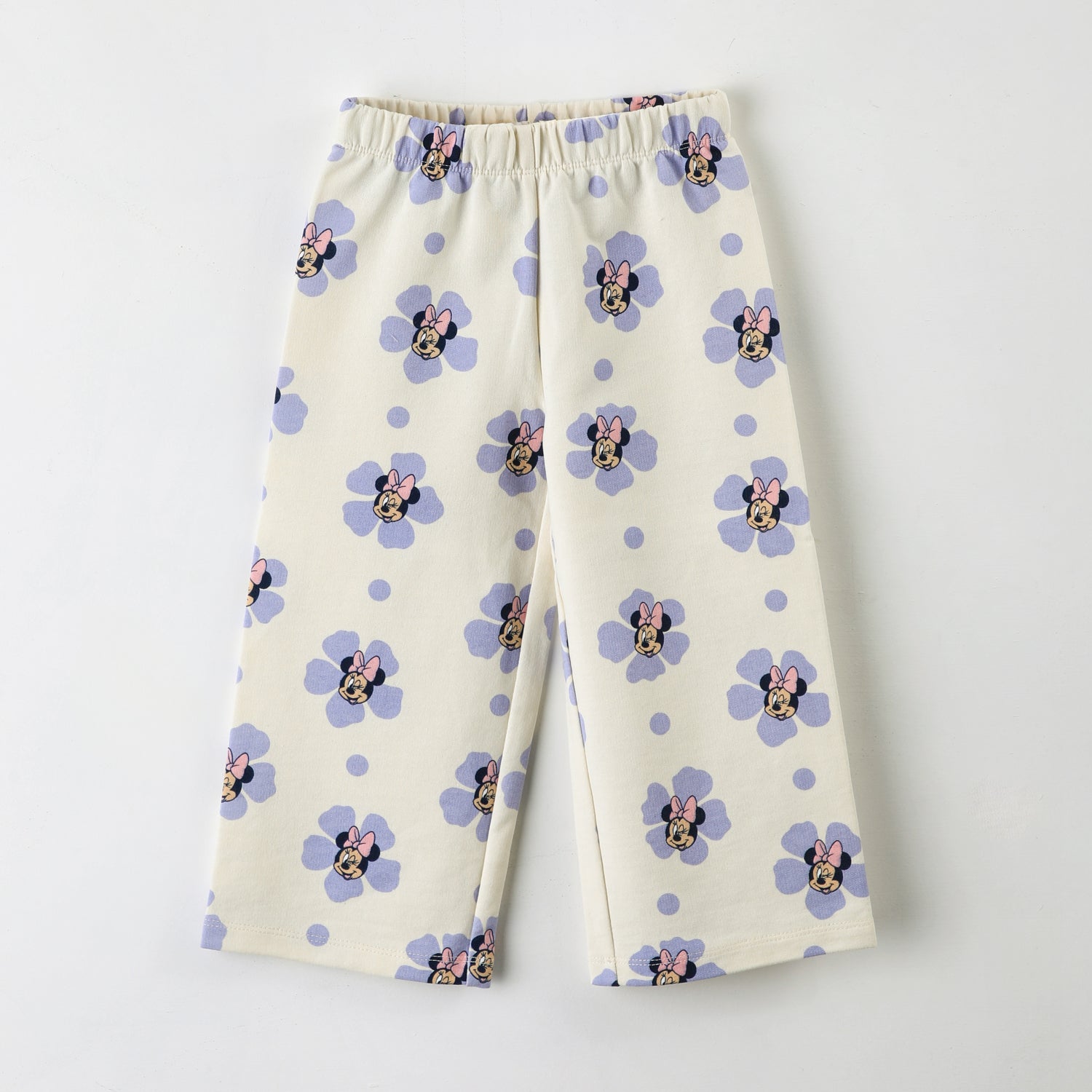 Pantalón de Buzo Niña Full Print Minnie Beige Disney