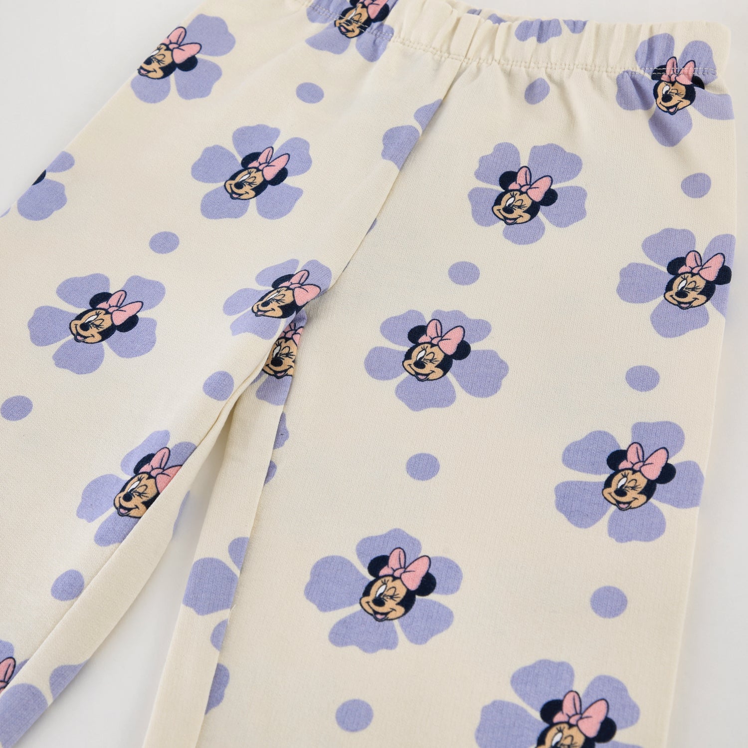 Pantalón de Buzo Niña Full Print Minnie Beige Disney
