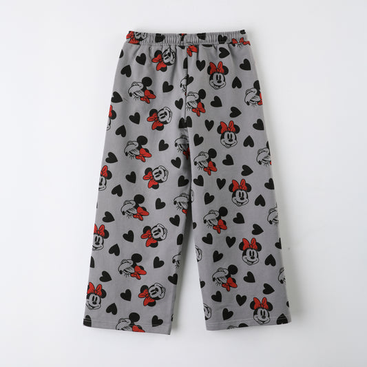 Pantalón de Buzo Niña Minnie Disney Palazzo Full Print Gris - Pantalones Chile | The Brands Club cl