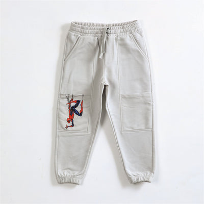 Pantalón de Buzo Niño Spiderman Gris Marvel
