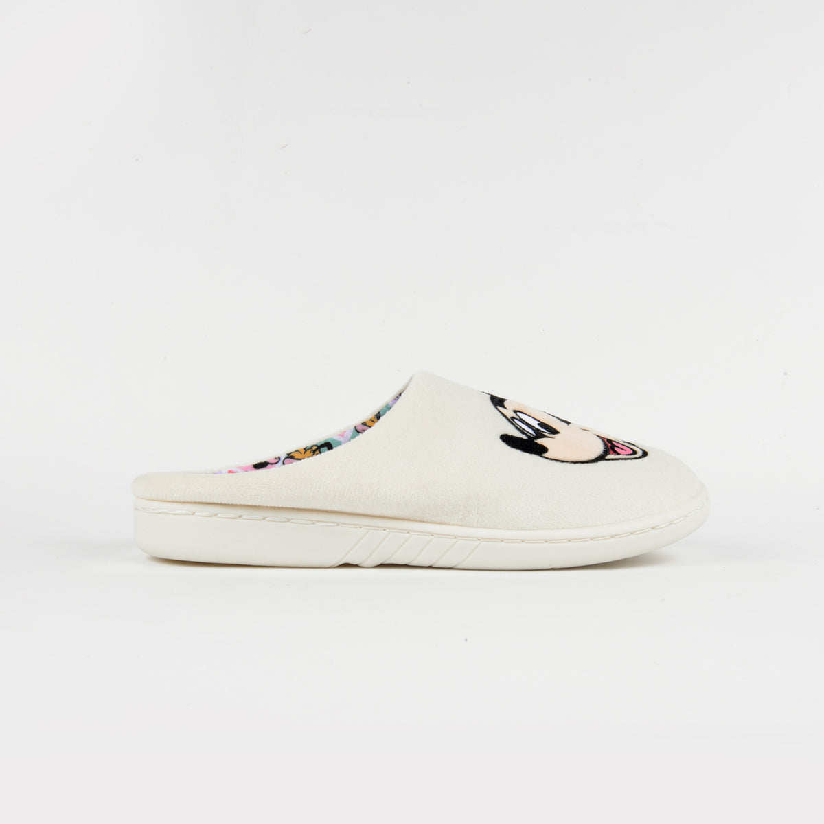 Pantufla Mujer Mickey Beige Disney