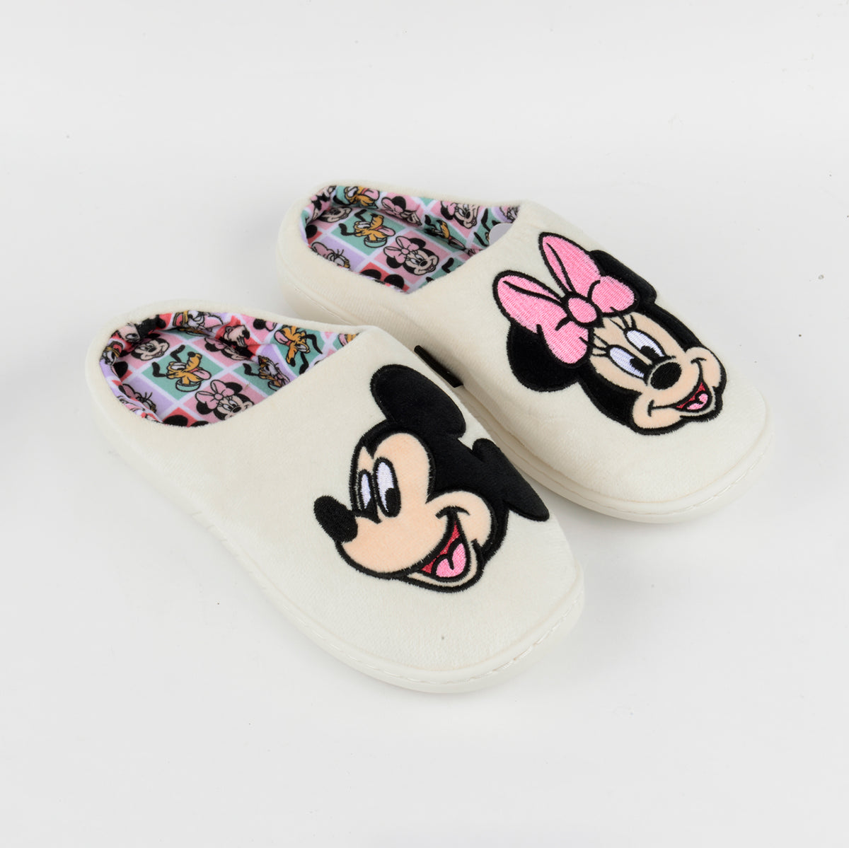 Pantufla Mujer Mickey Beige Disney