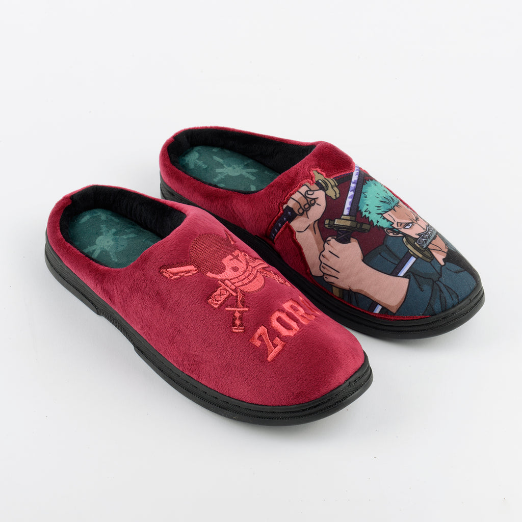 Pantufla Hombre Zoro Burdeo One Piece