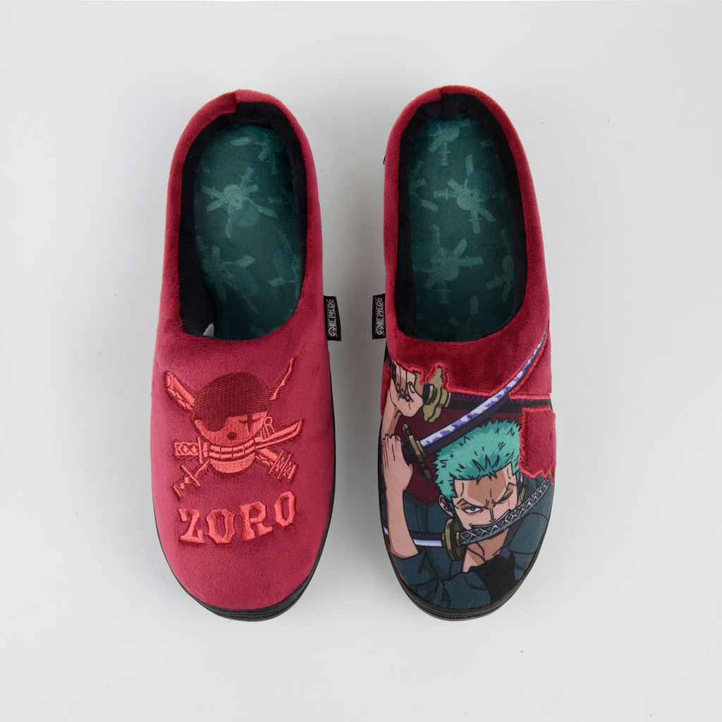 Pantufla Hombre Zoro Burdeo One Piece