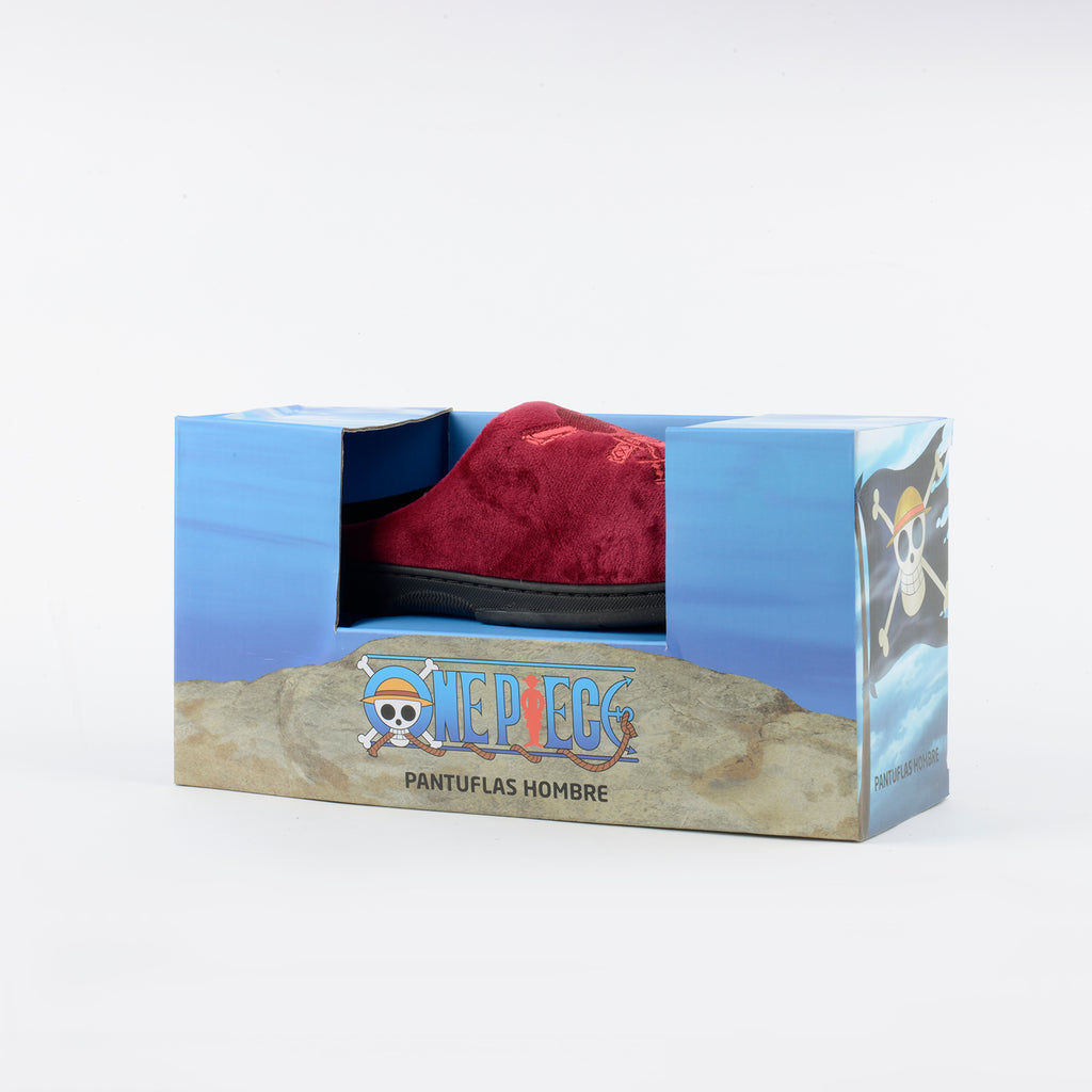 Pantufla Hombre Zoro Burdeo One Piece