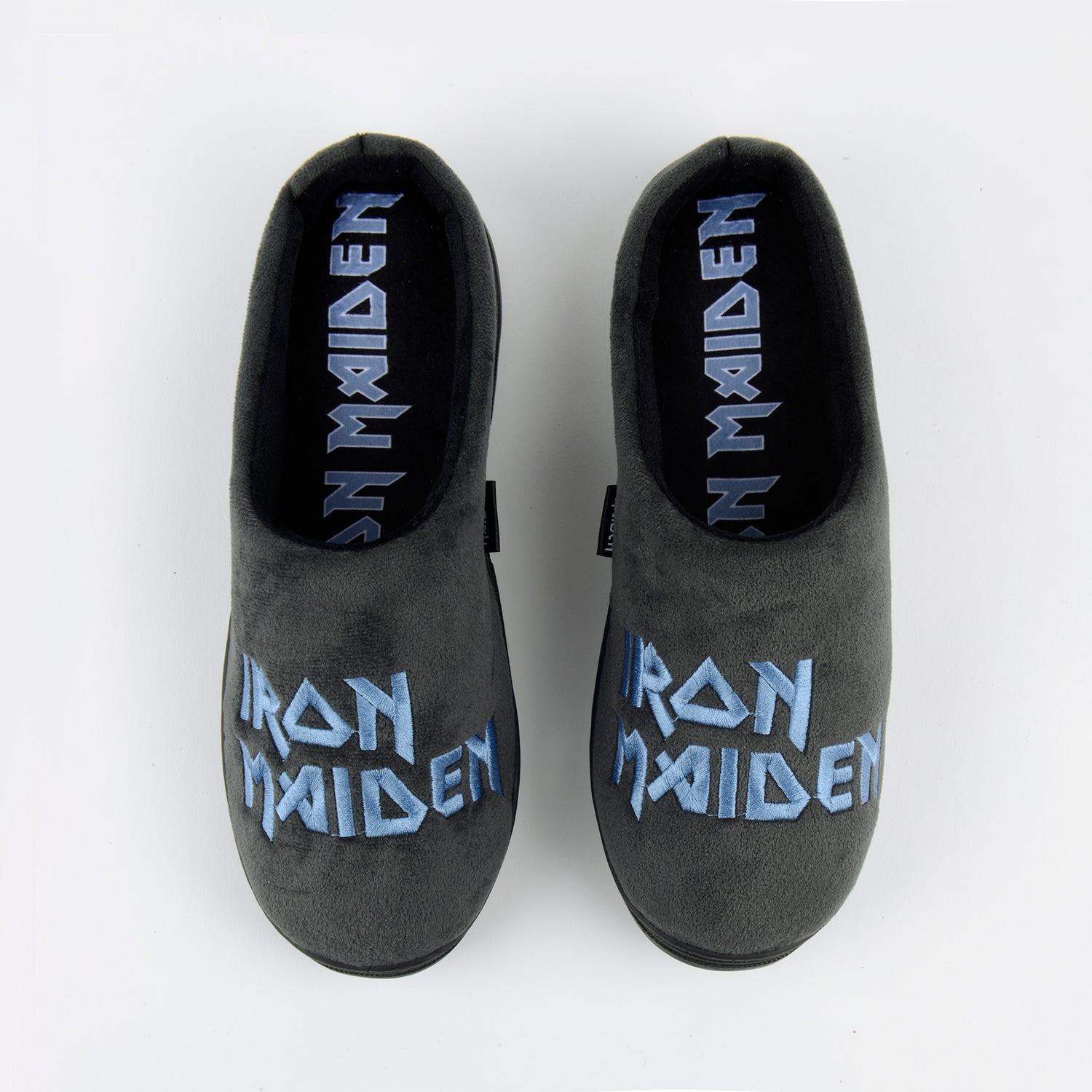 Pantufla Hombre Skull Gris Iron Maiden