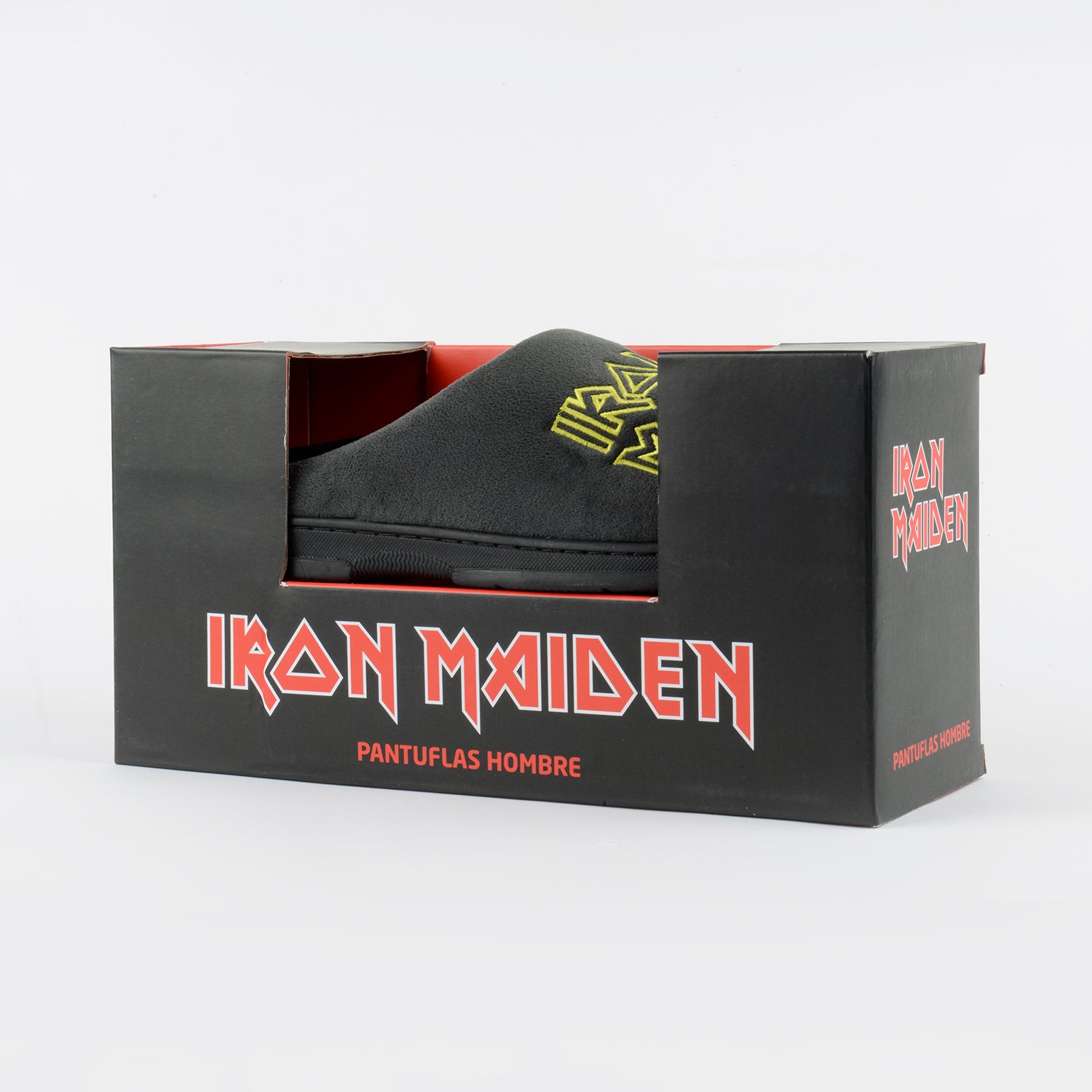 Pantufla Hombre Calaveras Gris Iron Maiden