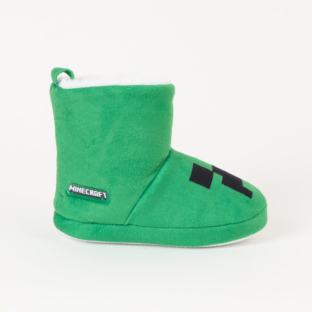 Pantufla Bota Niño Creeper Verde Minecraft
