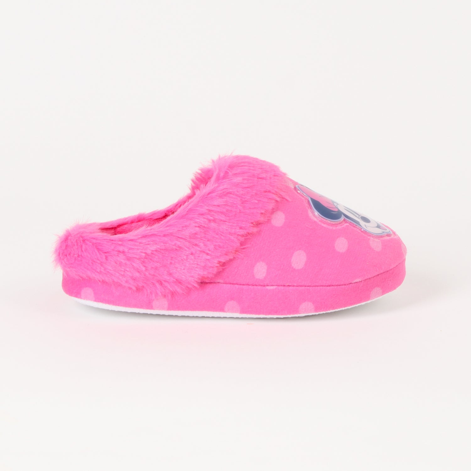 Pantufla Niña Minnie Circulos Rosado Disney