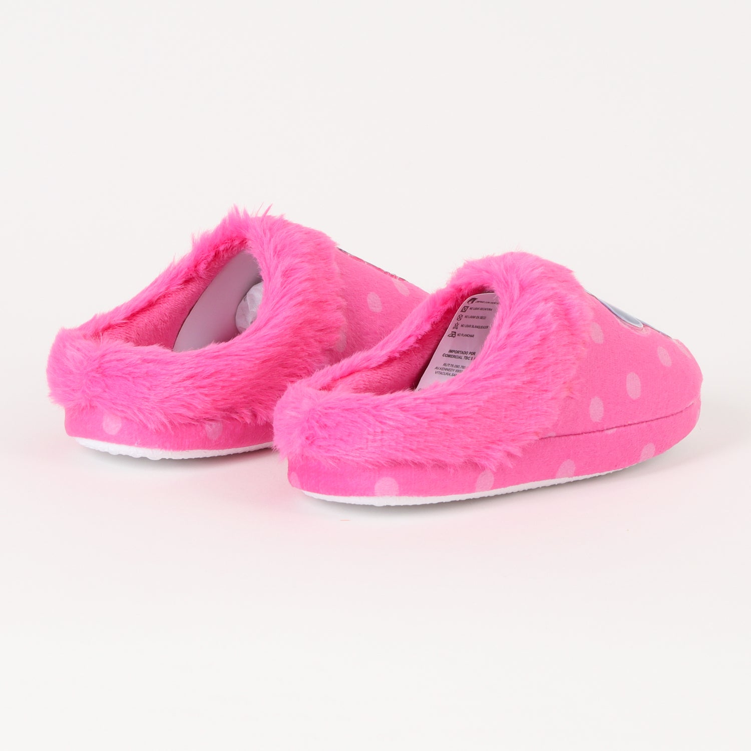 Pantufla Niña Minnie Circulos Rosado Disney