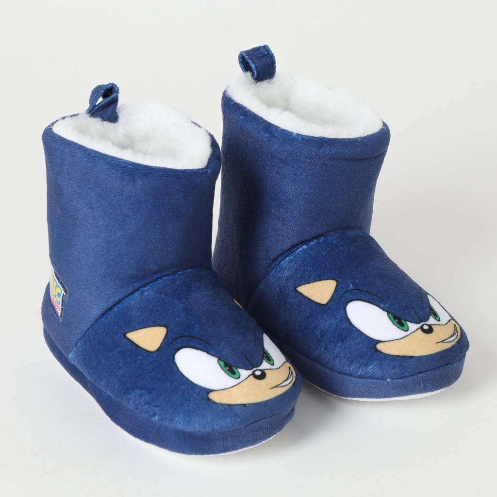 Pantufla Bota Niño Face Azul Sonic