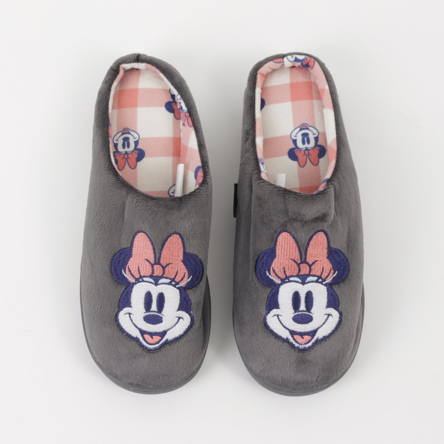 Pantufla Mujer Gris Oscuro Cara Feliz Minnie Disney