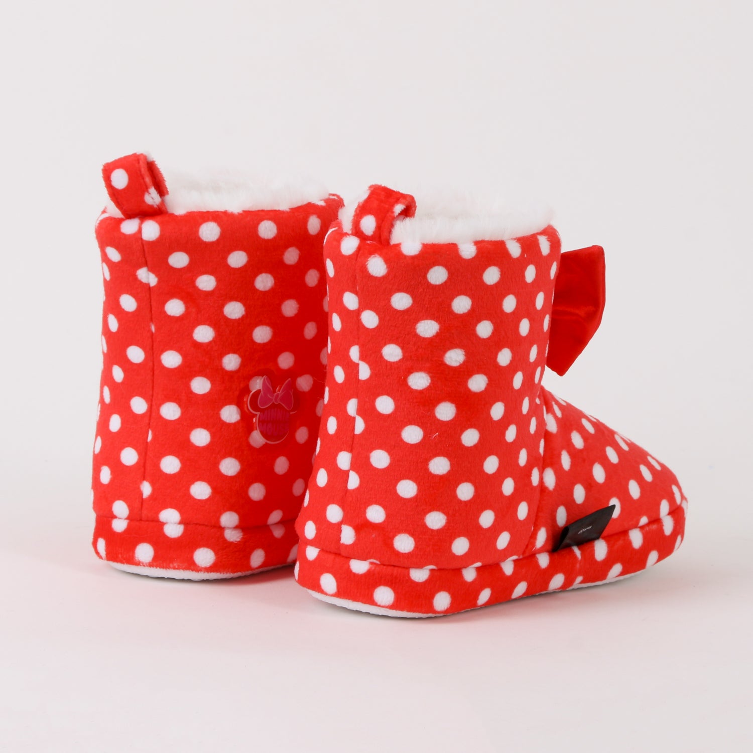 Pantufla Bota Niña Print Puntos Minnie Moño Rojo Disney - Pantuflas Chile | The Brands Club cl